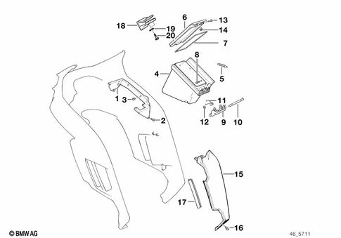 Motorcycle Trim Section, Windshield for 1993 BMW-Motorrad K 1100 LT #2
