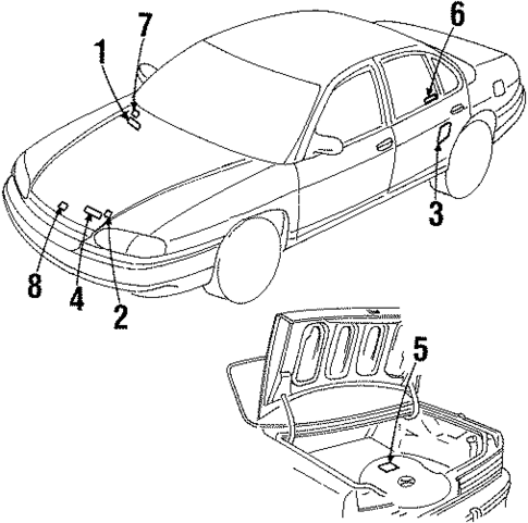 Labels for 1998 Oldsmobile Cutlass #0