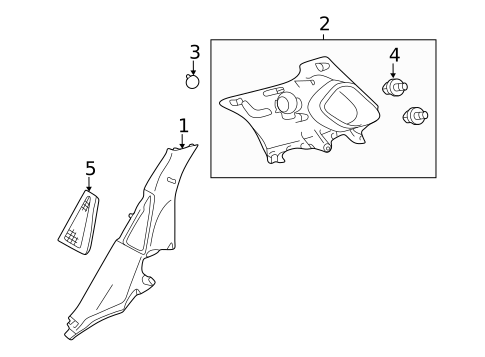 Interior Trim - Quarter Panels for 2016 Lexus CT200h #0