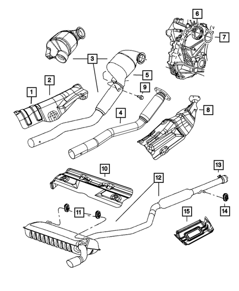 Exhaust System for 2008 Jeep Patriot #1