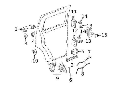 Lock & Hardware for 2010 Hummer H3 #1