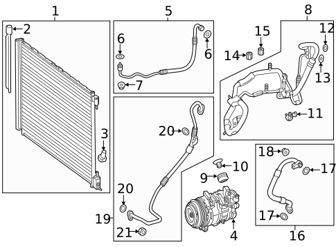 Condenser, Compressor & Lines for 2021 Mercedes-Benz Sprinter 1500 #4