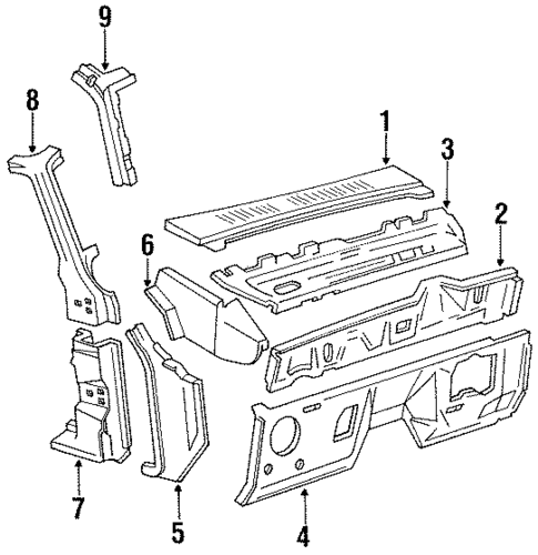Hinge Pillar for 1992 Ford Ranger #1