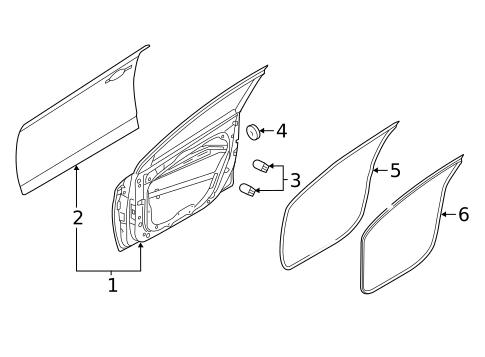 Door & Components for 2018 Hyundai Ioniq #0