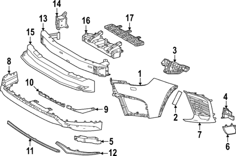 Bumper & Components - Front for 2025 Lexus LX700h #0