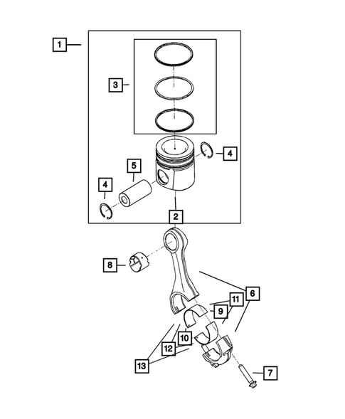 Crankshaft, Piston, Drive Plate, Flywheel, and Damper for 2010 Dodge Ram 3500 #3