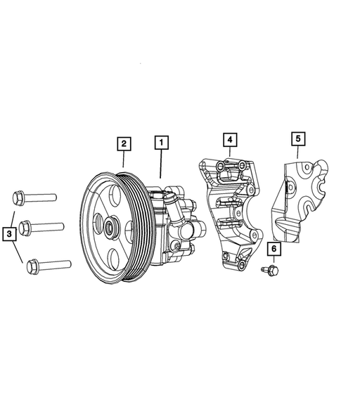 Power Steering Pump and Reservoir for 2016 Chrysler Town & Country #0