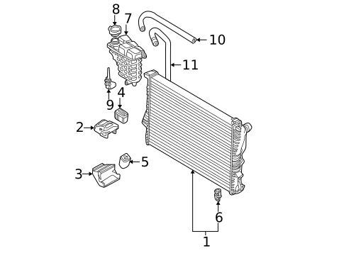 Radiator & Components for 2003 BMW M5 #0
