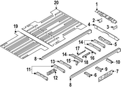 Rear Floor & Rails for 2024 Ford Transit-350 HD #3