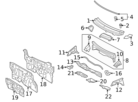 Cowl for 2011 Toyota Yaris #0