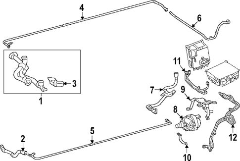 Hoses & Lines for 2025 Mercedes-Benz EQE AMG #1