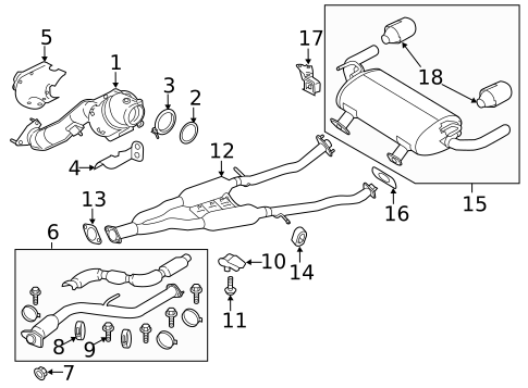 Exhaust Components for 2018 INFINITI Q50 #0