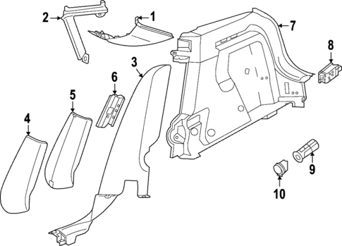 Interior Trim - Quarter Panels for 2025 Audi Q4 e-tron Sportback #0