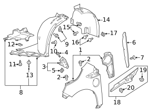 Fender & Components for 2015 Chevrolet Volt #0