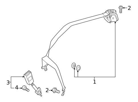 Seat Belt for 2021 Mercedes-Benz C63 AMG #1