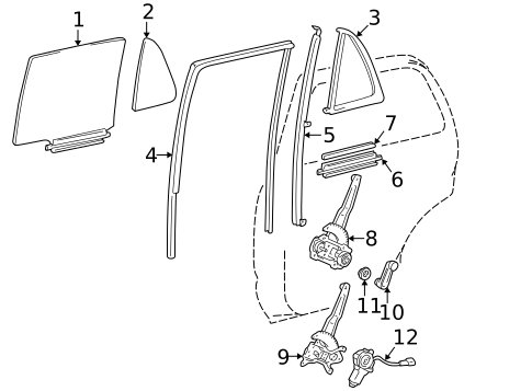 Rear Door for 1997 Toyota 4Runner #1