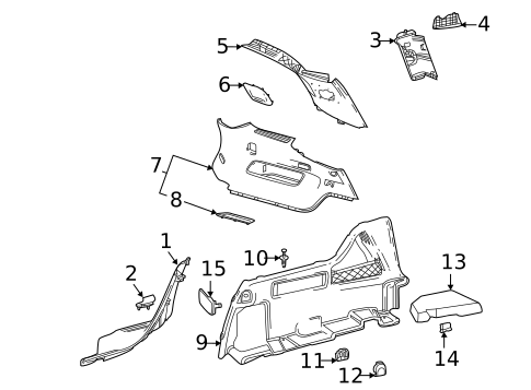 Interior Trim - Quarter Panels for 2022 Mercedes-Benz GLB 35 AMG® #0