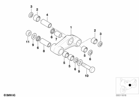 Spring Strut, Mounted Parts for 1997 BMW-Motorrad F 650 ST #2