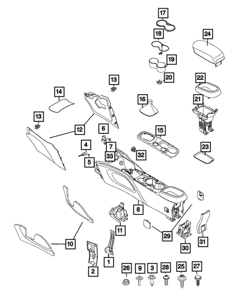 Consoles for 2018 Fiat 500X #0