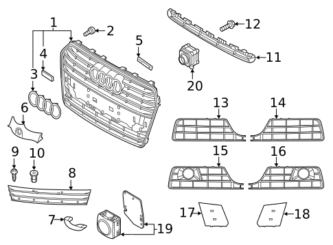 Grille & Components for 2018 Audi A7 Quattro #1