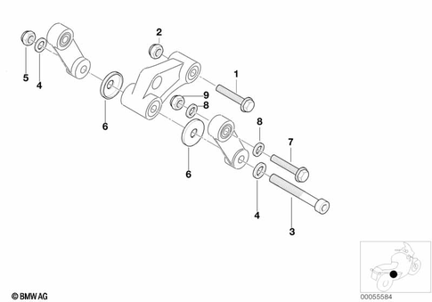 Spring Strut, Mounted Parts for 2008 BMW-Motorrad F 650 GS #2