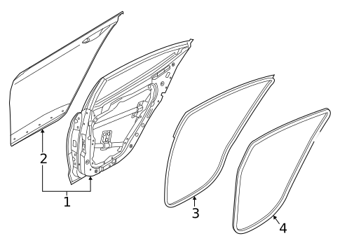 Door & Components for 2023 Kia EV6 #1