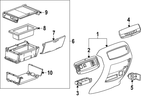 Center Console for 2025 Cadillac Escalade #4