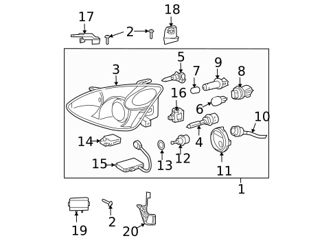 Headlamp Components for 2007 Lexus RX350 #2