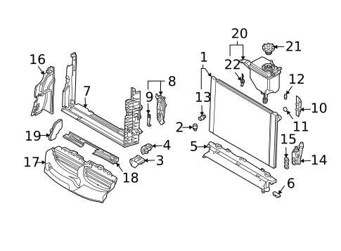 Radiator & Components for 2008 BMW 550i #0