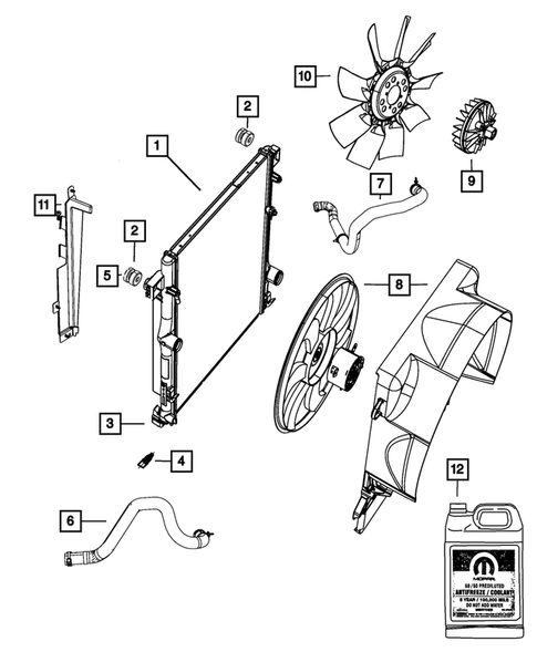 Radiator and Related Parts; Charge Air Cooler for 2012 Jeep Liberty #2