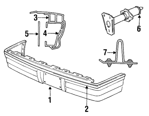 Bumper & Components - Rear for 1993 Chrysler New Yorker #0