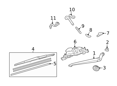 Wipers for 2012 Lexus RX350 #1