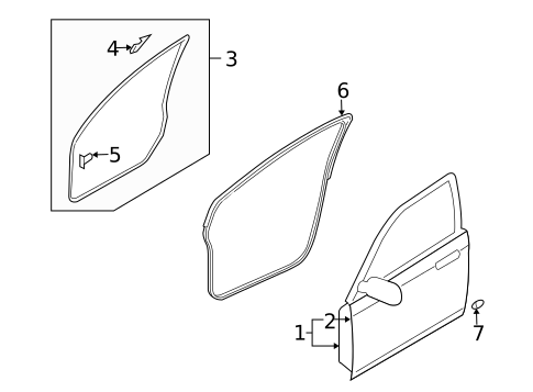Door & Components for 2011 Mazda CX-7 #1