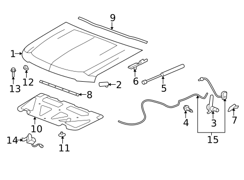 Hood & Components for 2012 Chevrolet Suburban 2500 #0