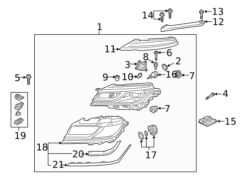 Headlamp Components for 2020 Volkswagen Arteon #1