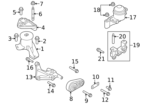 Engine & Trans Mounting for 2011 Mercury Milan #2