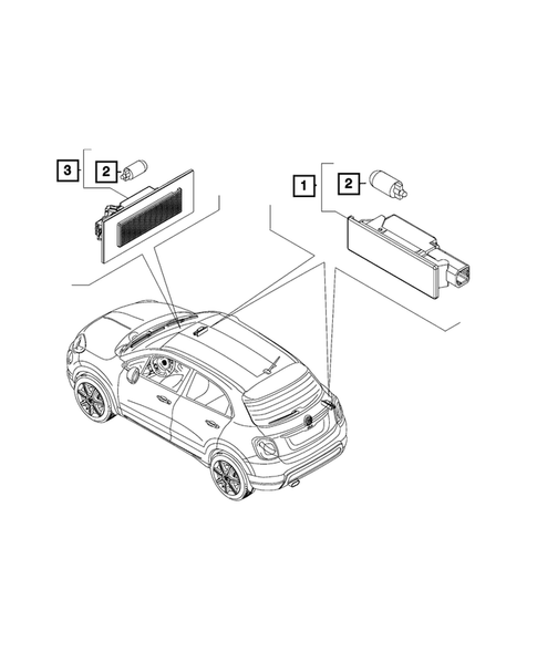 Lamps-Interior and Exterior for 2016 Fiat 500X #9