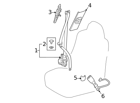 Seat Belt for 2020 Toyota Corolla #0