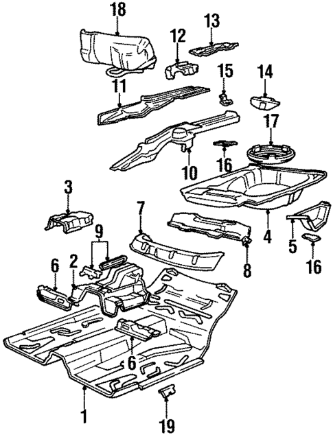 Rear Floor & Rails for 1995 Volvo 850 #0