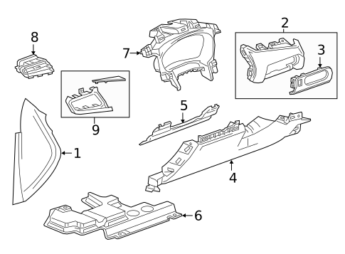 Instrument Panel Components for 2018 Buick Enclave #0