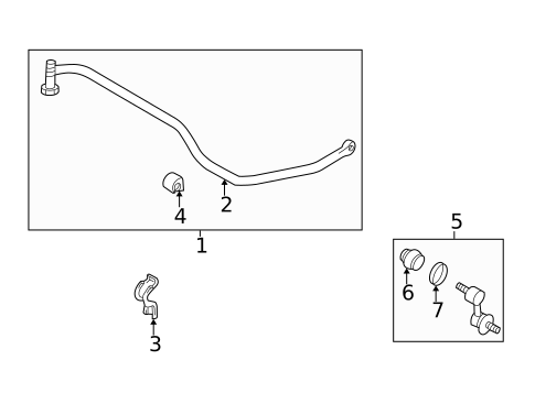 Stabilizer Bar & Components for 2005 Kia Optima #1
