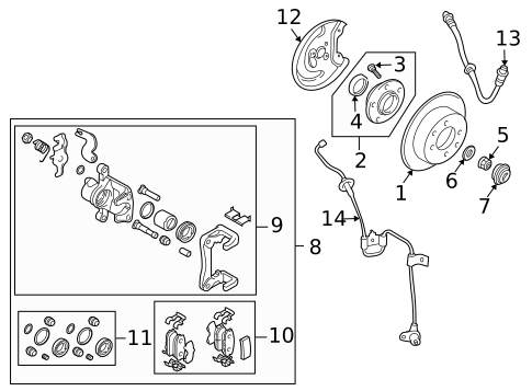 Rear Brakes for 2006 Hyundai Tiburon #0