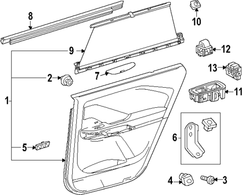 Interior Trim - Rear Door for 2025 Lexus TX350 #0