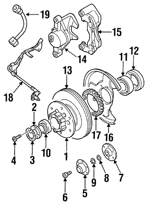 Front Brakes for 1999 Isuzu Amigo #0