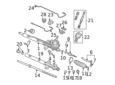 Steering Gear & Linkage for 2003 Acura TL #0