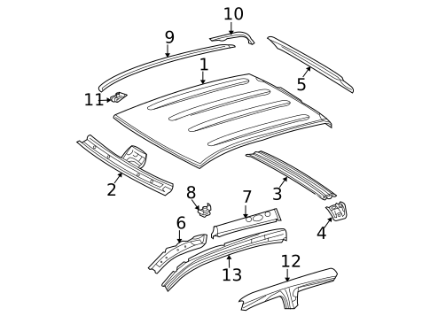 Roof & Components for 2010 Toyota Tundra #2