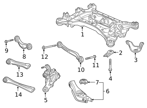 Rear Suspension for 2023 Acura RDX #2