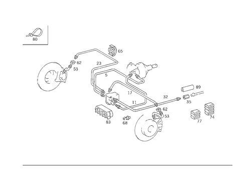 Brake Lines for 1988 Mercedes-Benz 300E #2