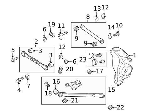 Rear Suspension for 2012 Land Rover Range Rover Evoque #1