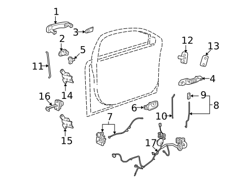 Rear Door for 2008 Saturn Aura #1